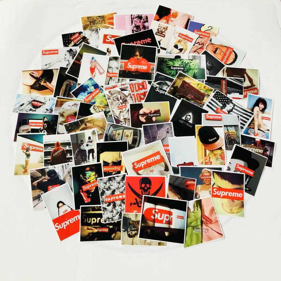 120 Supreme Hypebeast Vinyl Stickers for Hydro Flasks, Laptops