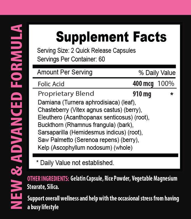 female sexuality 1B FERTILITY NATURAL 120 CAPSULES saw palmetto bulk