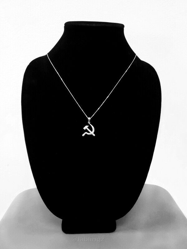 White Gold Hammer and Sickle Pendant Necklace and 50 similar items
