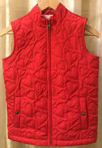 Girls Gap Kids ~ XL 12/14 Quilted Fleece Lined Pink Vest Hearts - $16.82
