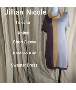 Jillian Nicole tri color stripe bamboo knit dress size PM - $22.00