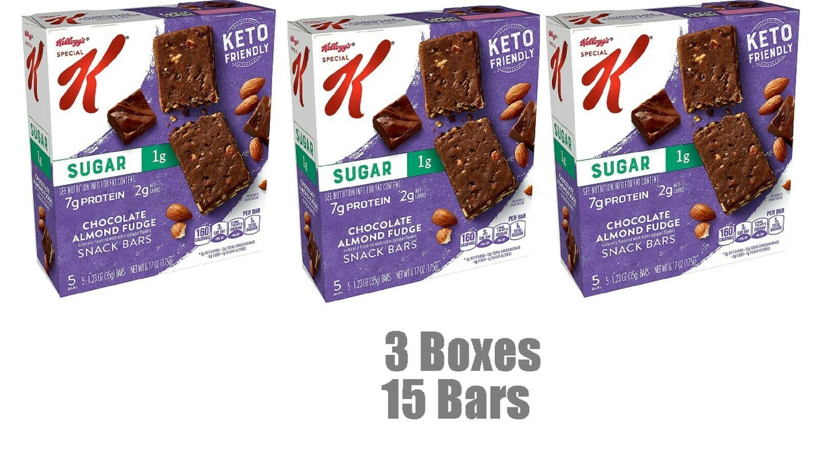 Kellogg’s Special K Chocolate Almond Fudge KetoFriendly Snack Bars, 3 Box Pack Cereal