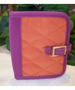 Vera Bradley Photo Holder Wallet Card Case Brag Book Snap Purple Orange EUC - $19.00
