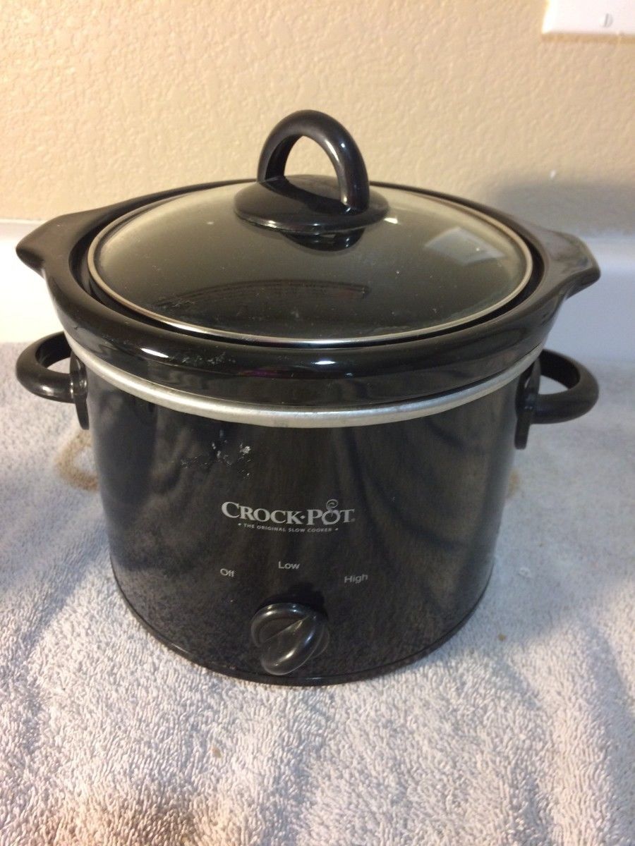 CROCK POT SLOW COOKER--MODEL SCR200-B 2 QUART BLACK--FREE SHIP-VGC ...