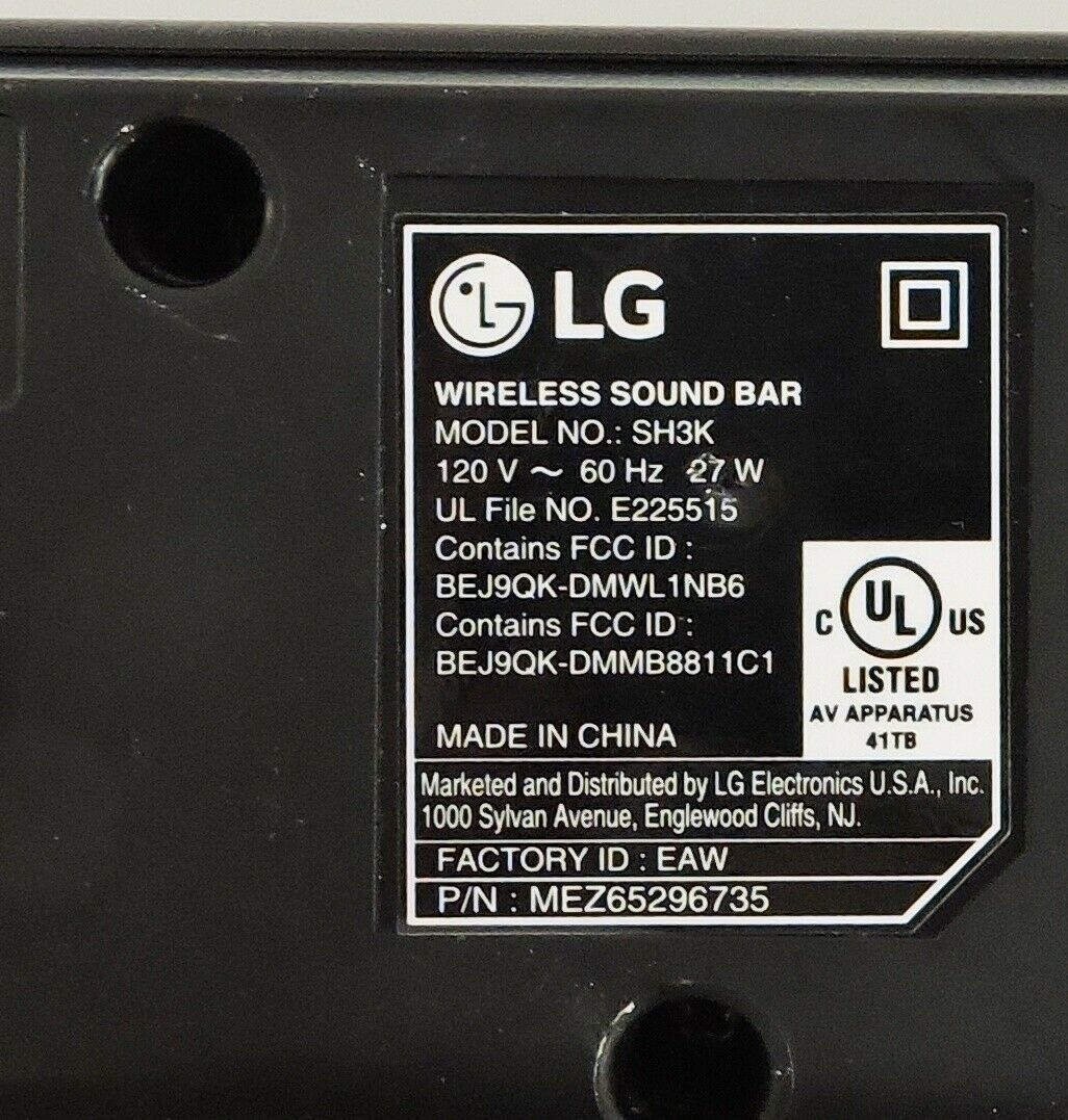 LG SH3K Wireless Soundbar w/ SPH4BW Subwoofer System Home Speakers