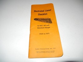 OLDER LADD PUBLICATIONS- LIONEL CHECKLIST BOOK- 1929-1971- GOOD- L212 - $8.81