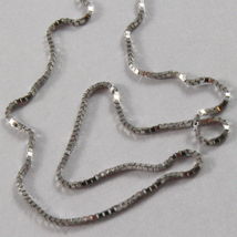 18K WHITE GOLD CHAIN NECKLACE 0.5 mm MINI VENETIAN LINK 19.70 inc. MADE IN ITALY image 4