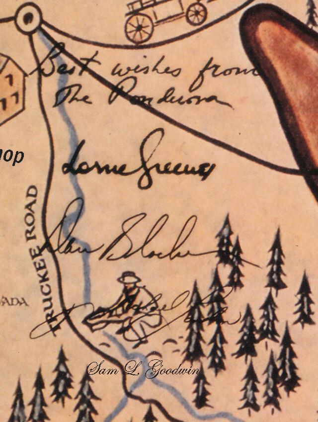 BONANZA MAP of The PONDEROSA 8" x 10" Color REPRINT Autographed Photo