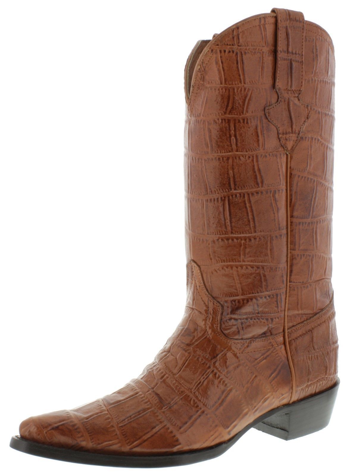 cognac croc booties