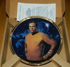 Classic Star Trek TV Series Capt Kirk China Plate 1993 Hamilton BOXED with COA - $19.34