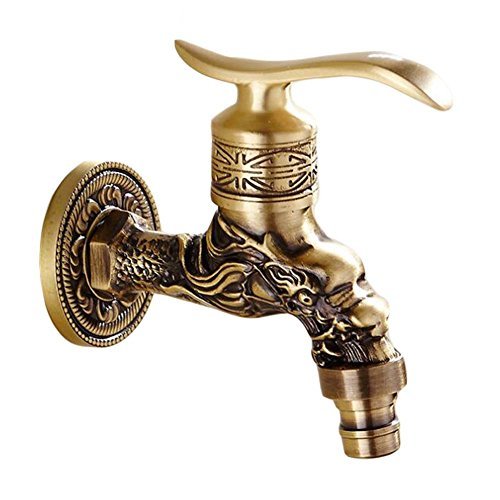 Panda Legends Dragon Brass Antique Faucet Washing Machine Faucet Single Nozzle K