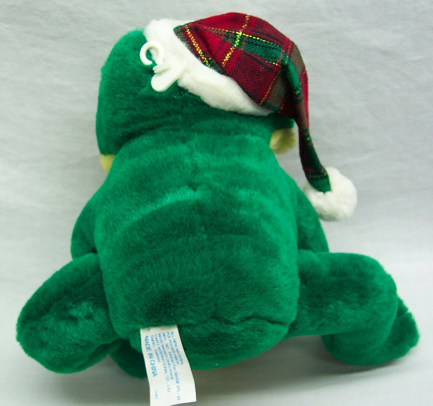 HOLIDAY CHRISTMAS FROG W/ SANTA HAT & GIFT 7" Plush STUFFED ANIMAL Toy