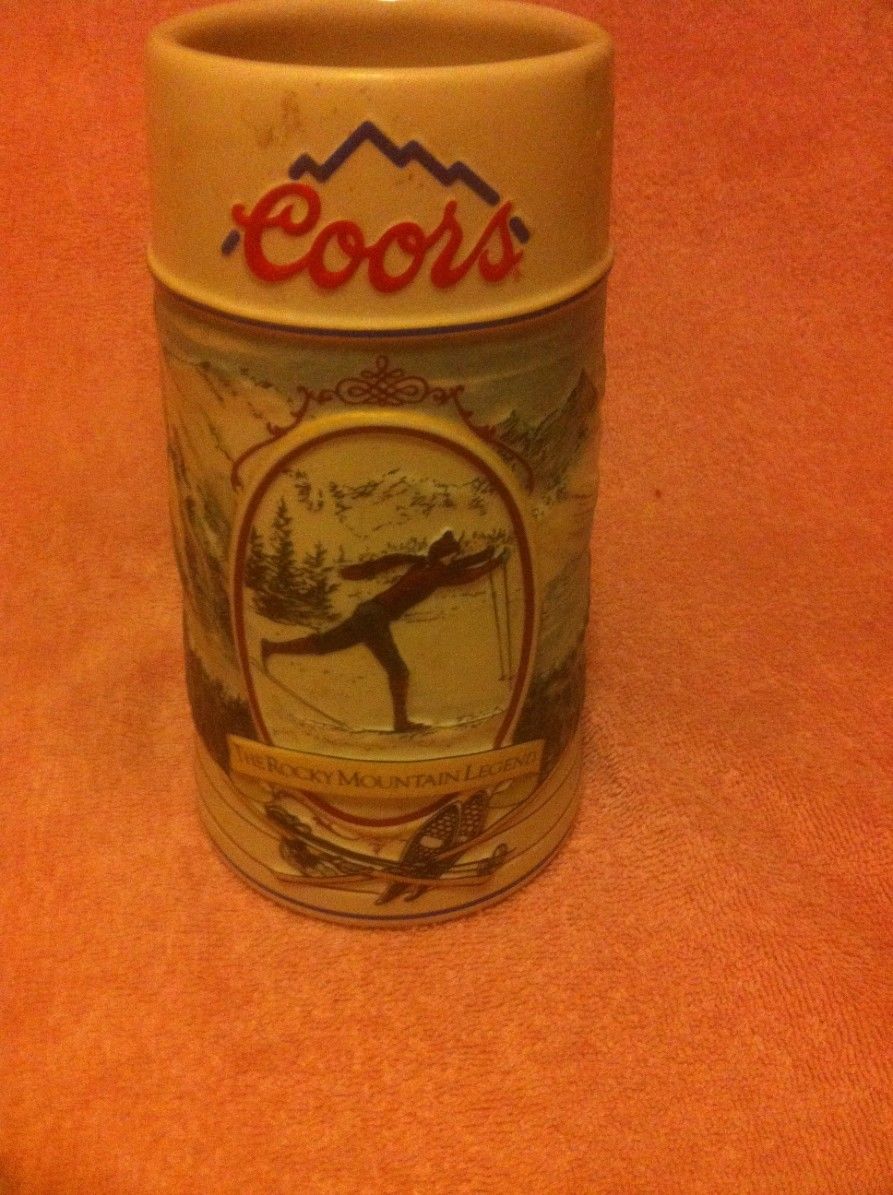 COORS BEER STEINTHE ROCKY MOUNTAIN LEGEND1991BRAZILFREE SHIP