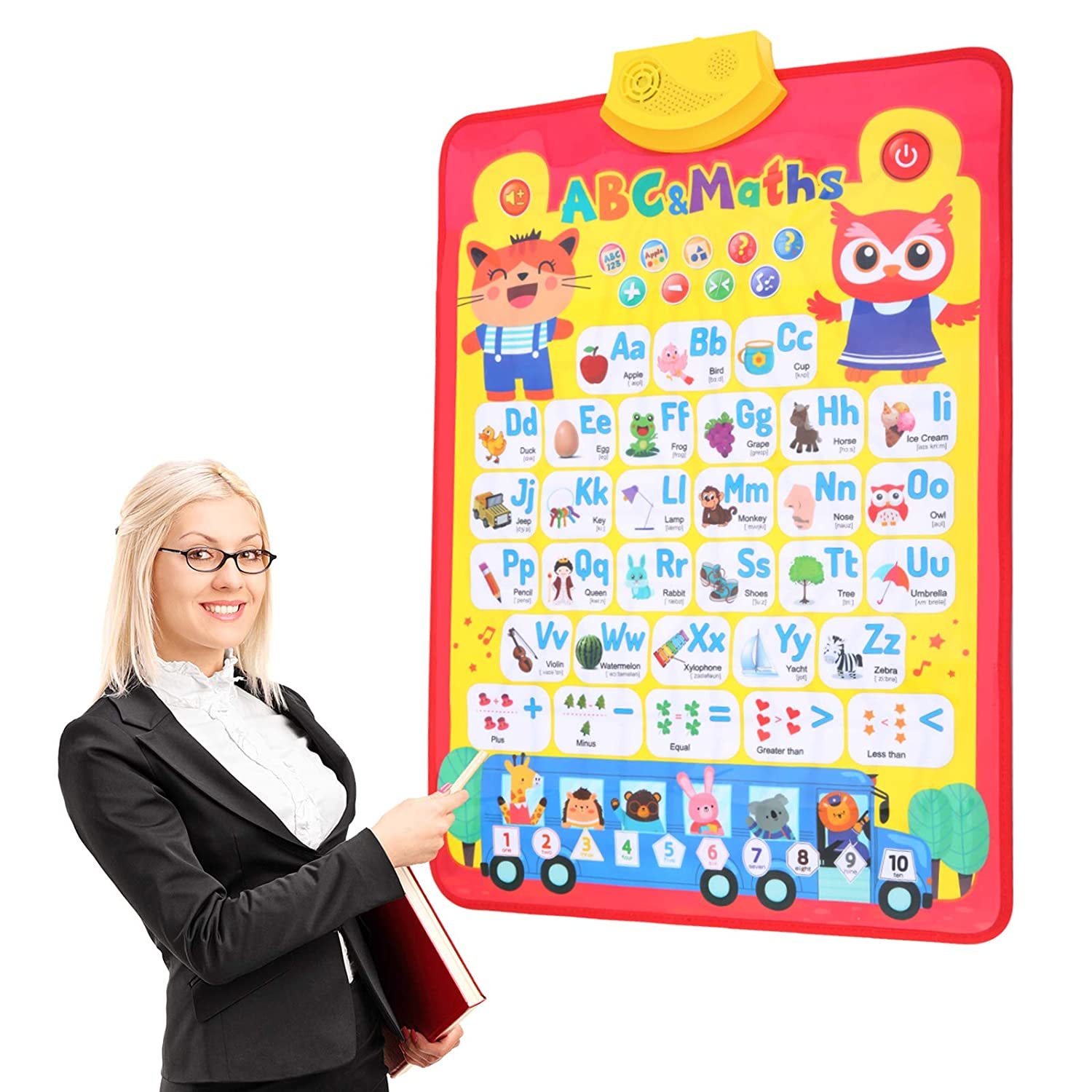 Interactive Alphabet Wall Chart Toy With Talking Abc 123S Music Educat