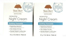 2 Count Tree Hut 2 Oz SkinCare Renewing Soothing Chamomile Moisture Night Cream