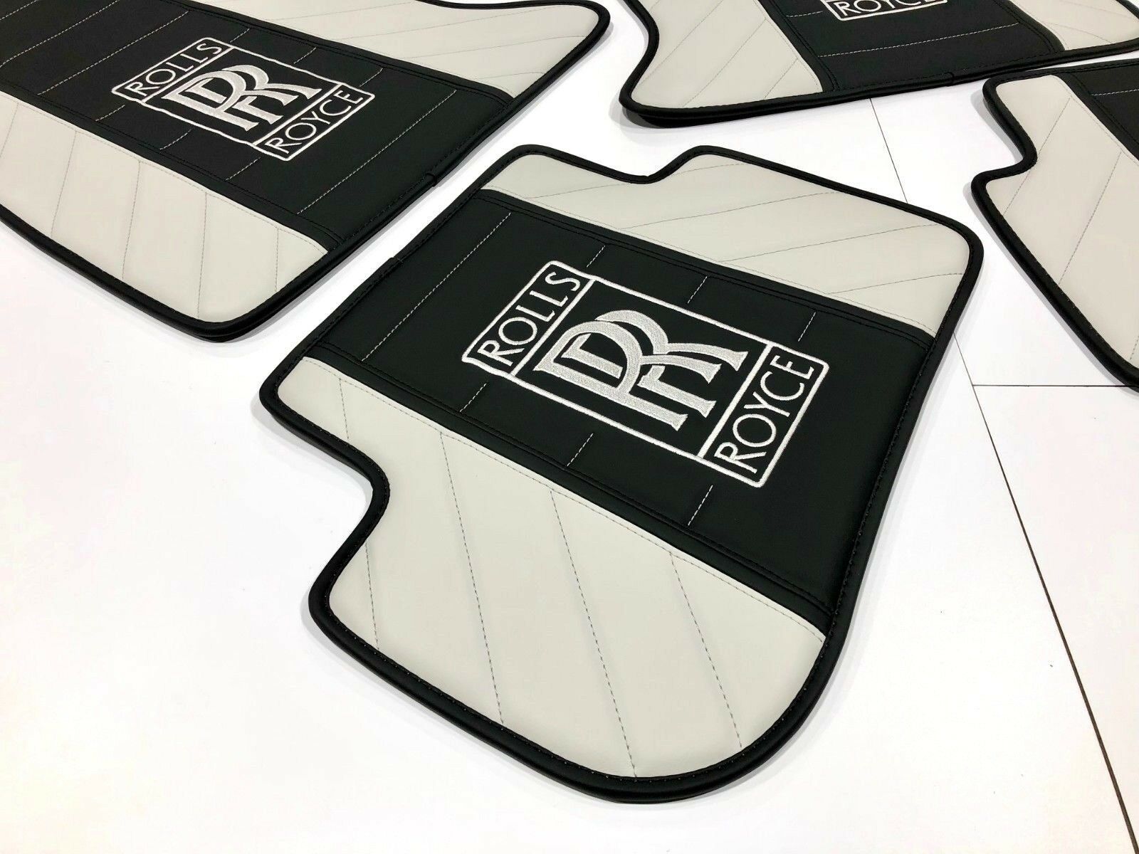 Rolls Royce Ghost, Dawn, Wraith, Phantom Eco Leather Floor Mats Black