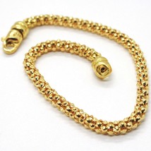 18K YELLOW GOLD BRACELET, 18.5 CM, 7.3 INCHES, BASKET WEAVE TUBE, 4 MM THICKNESS image 1