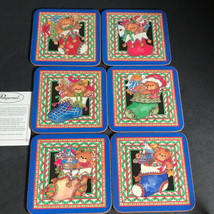 Pimpernel Christmas drink coasters teddy Bears - $23.71