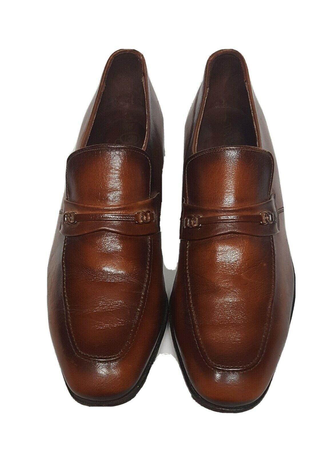 Vintage Thom McAn Oakwood Collection Men's Brown Leather Dress Loafers ...