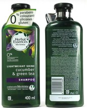 2 Ct Herbal Essences Bio Renew Lightweight Cucumber & Green Tea Shampoo 400ml image 2