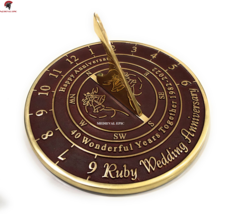 40th Ruby Wedding Anniversary Large Sundial Gift Idea is A Great Present