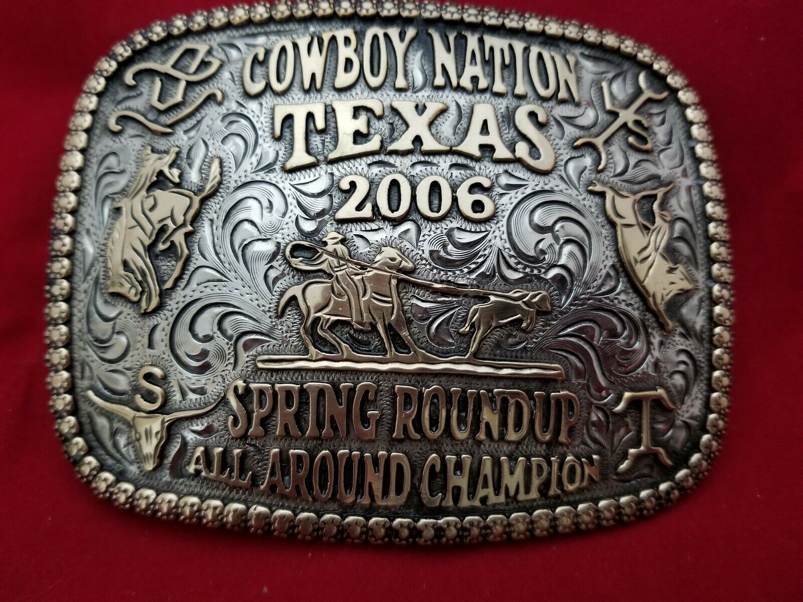 TROPHY RODEO BUCKLE CHAMPION 2006 RODEO BUCKLE COWBOY NATION TEXAS ALL ...