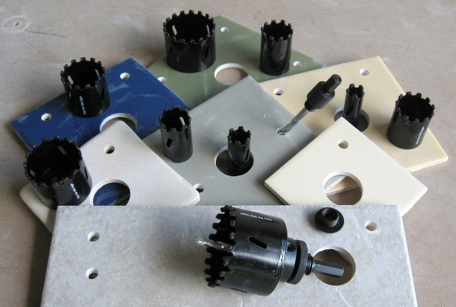 1 3/4" in Tungsten Carbide Grit Tile Hole Saw 44mm Concrete MDF Cast