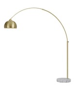 Orb Floor Lamp w/ Metal Globe, Gold - $281.01