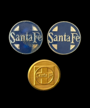 Vtg Santa Fe Railway Railroad Conductor Brakeman Badge Hat Plate Pin Button image 4