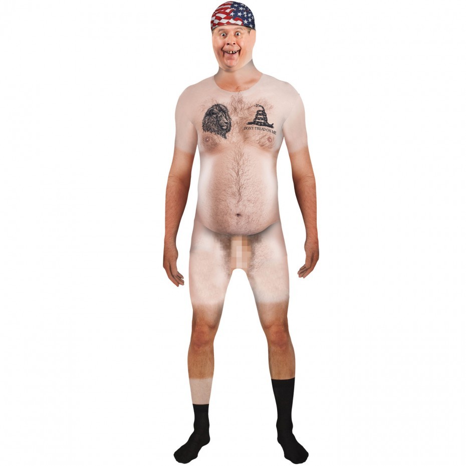 Morphsuits beige censored naked man suit unisex adult character morphsuit f...