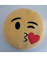 Emoji Pillow 13" Round Wink/Blow Kiss  - $10.00