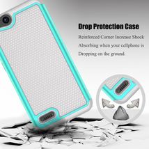 Green & Gray Hybrid Case for ZTE Tempo X N9137 - Rugged Hard Armor Cover USA image 4