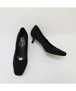 Donald J Pliner Shoes Pumps Heels Black Slip On Textile Size 6.5 M - $44.50