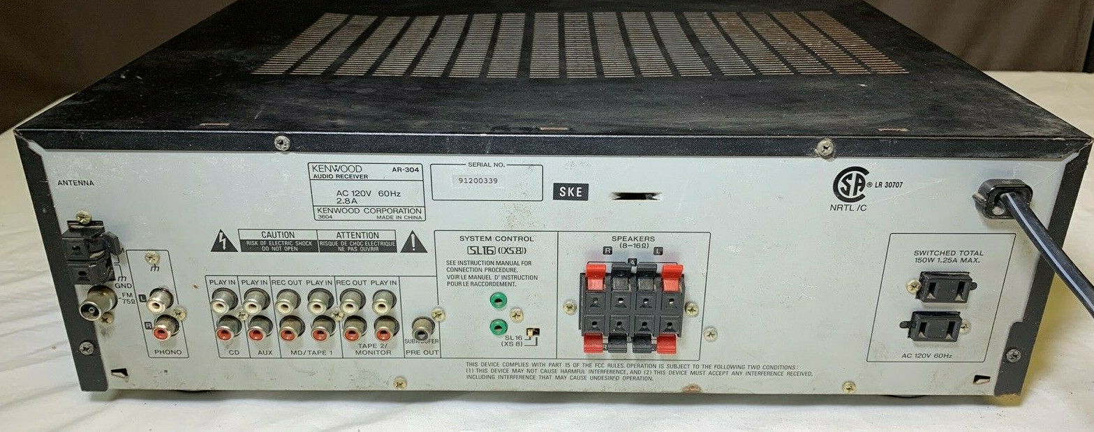 Kenwood AR304 Audio Receiver Home Audio