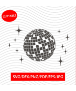 Disco Ball Party Vector Icon Printable Graphic/ vector editable, svg, df... - $1.60