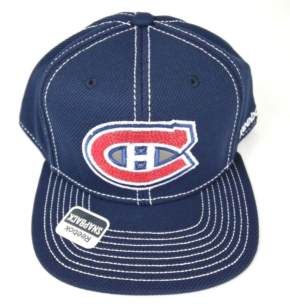 Men's Reebok NHL Montreal Canadiens Hat Cap Large Logo ...