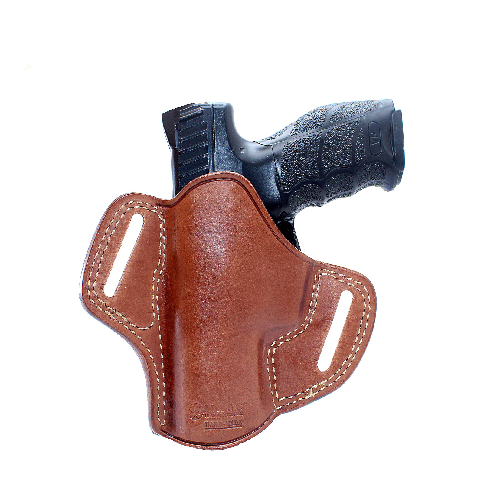 Premium Leather OWB Pancake Holster With Open Top Fits H&K VP9SK 3.39