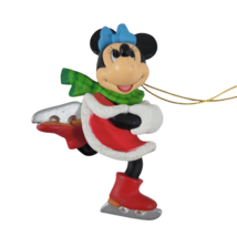 Vintage Disney Grolier Christmas Ornament Minnie Mouse Ice Skating 1990s - $17.99