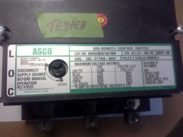 Asco 920310070 Remote Control Switch / (3) Pole / 100 Amp / 600VAC / 250VDC@75A - $780.59
