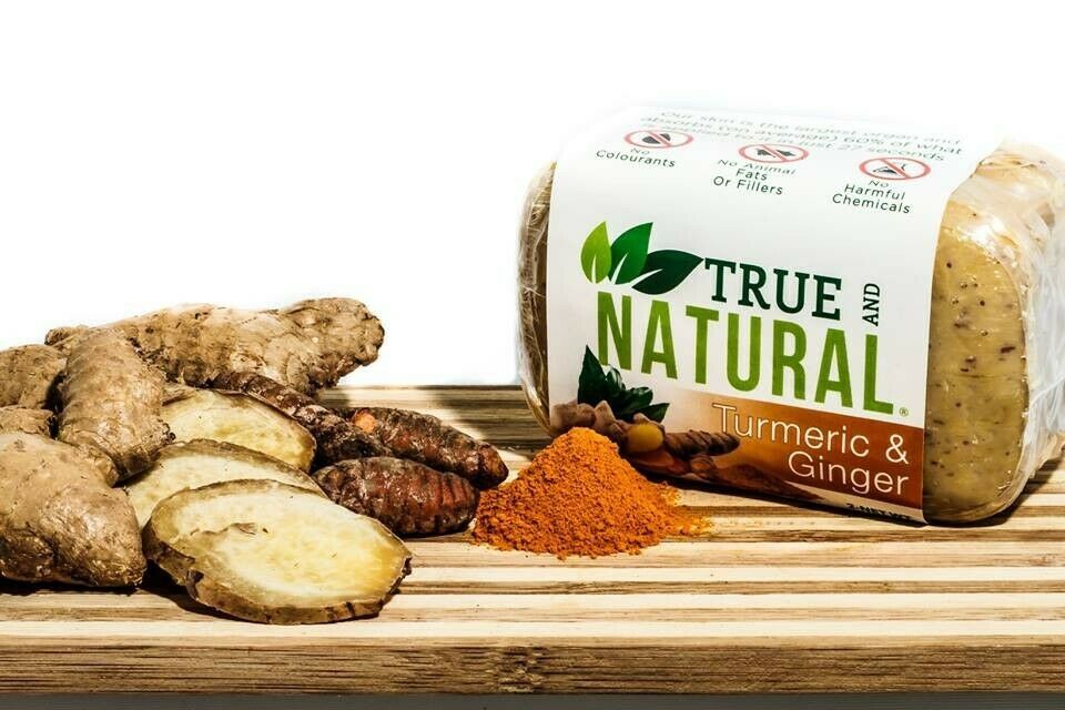 True And Natural Turmeric & Ginger Soap X 4 Bar Bar Soaps