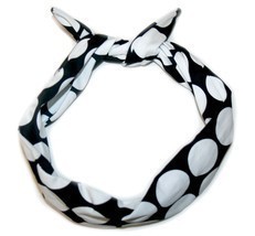 Dolly Tie-Up Fabric Headband, Retro Style Hair Accessory, Wire Headband - $9.99