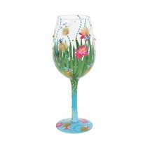 Lolita Wine Glass Firefly 15 oz 9" High Gift Boxed Collectible Hand-Painted