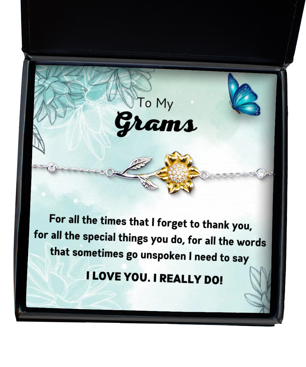 To my Grams,  Sunflower Bracelet. Model 64024