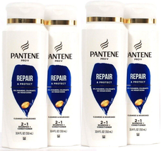 4 Pantene 10.4 Oz Repair &amp; Protect Fight Damage 2 In 1 Shampoo &amp; Conditi... - $38.99