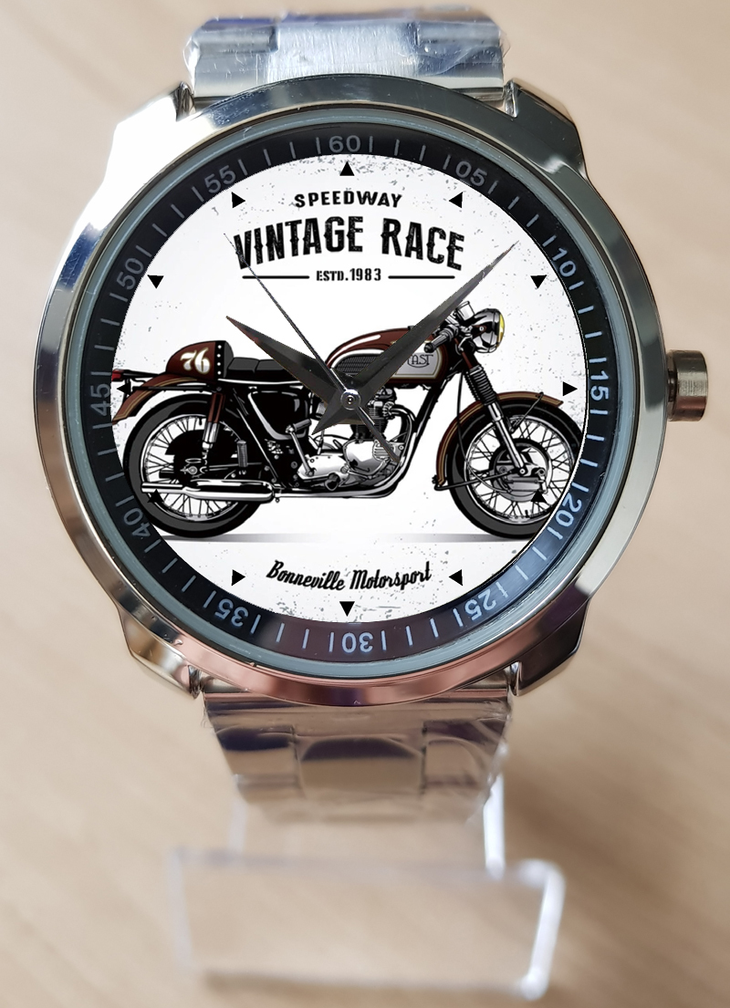 Motorcycle Bike Retro Racing Vintage Art Stylish Quality Wrist Watch
