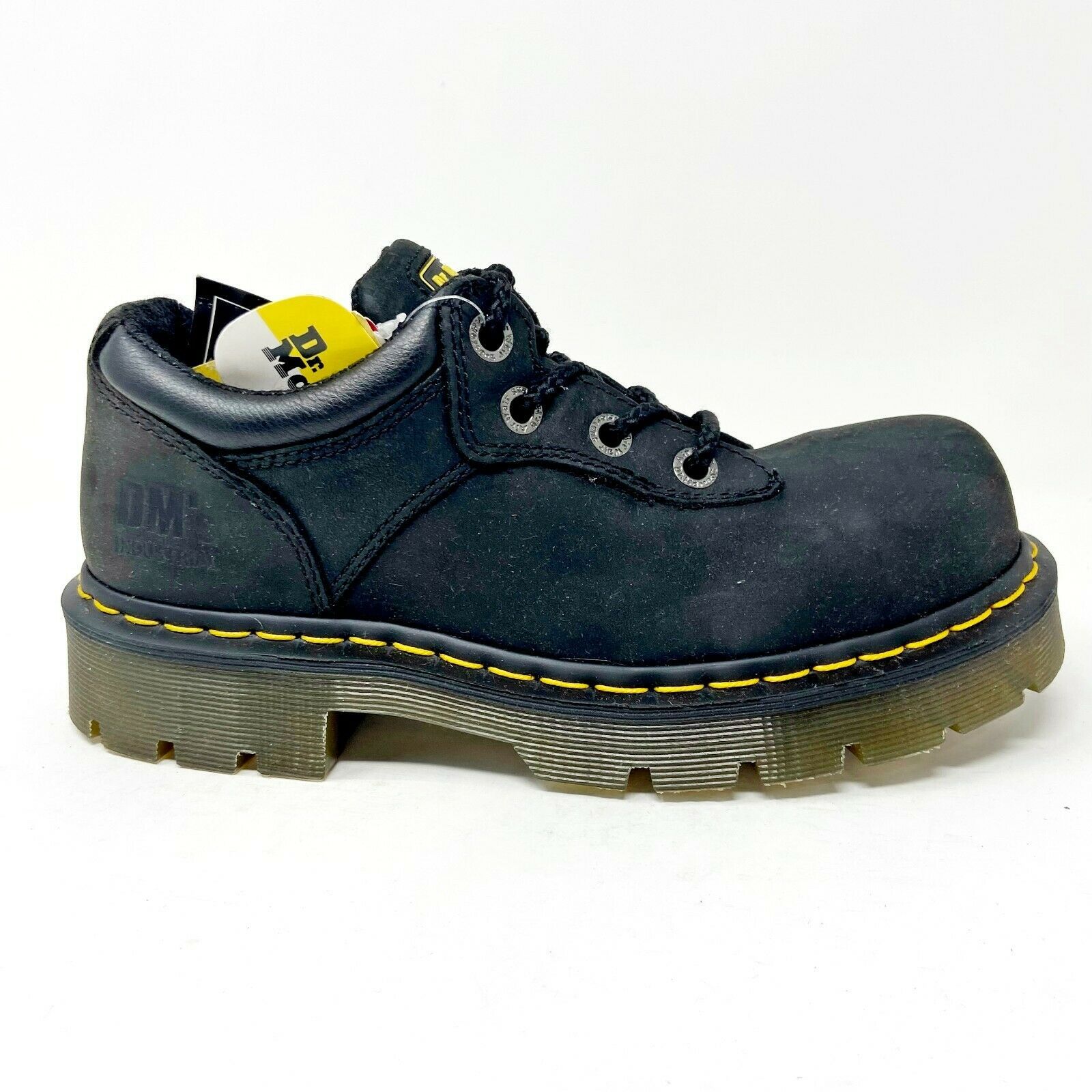 Dr. Martens Naseby St Gaucho Steel Toe Slip-Resistant Black Womens Work Shoes