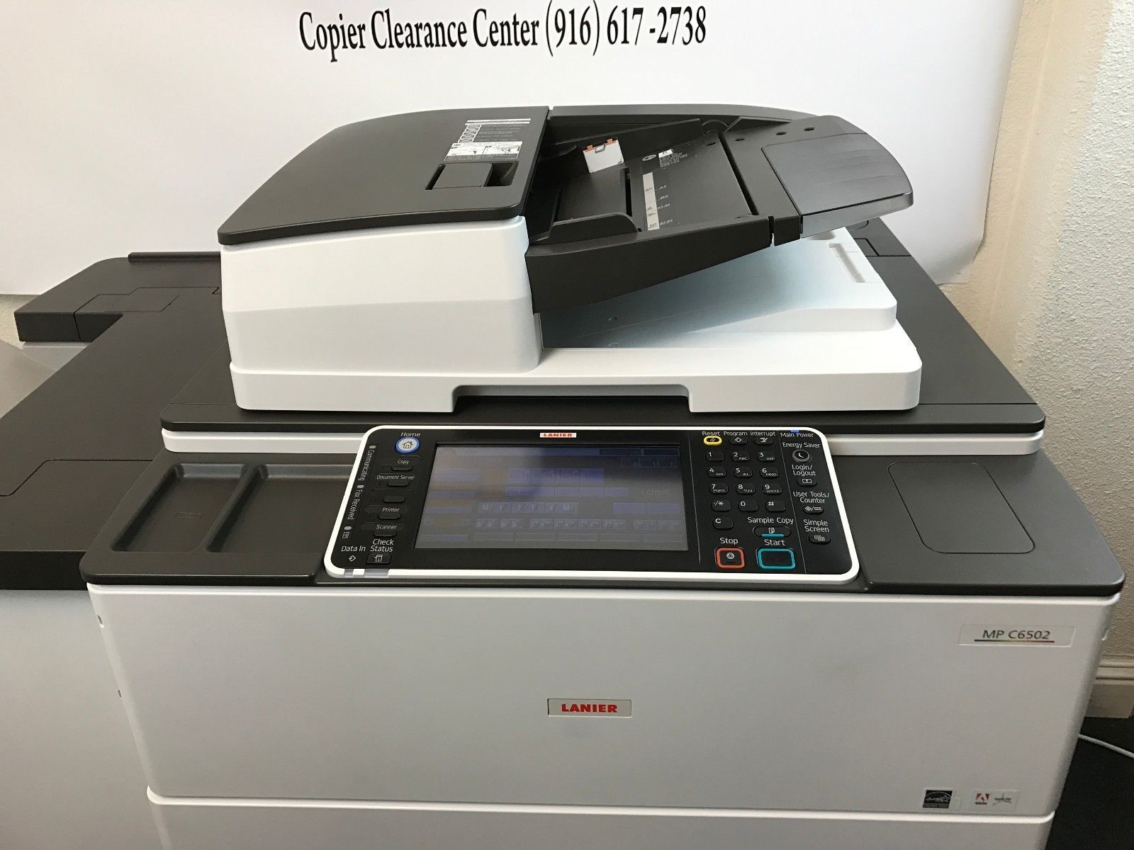 Ricoh Lanier Aficio MP C6502 Color Copier Printer Scanner Finisher LOW