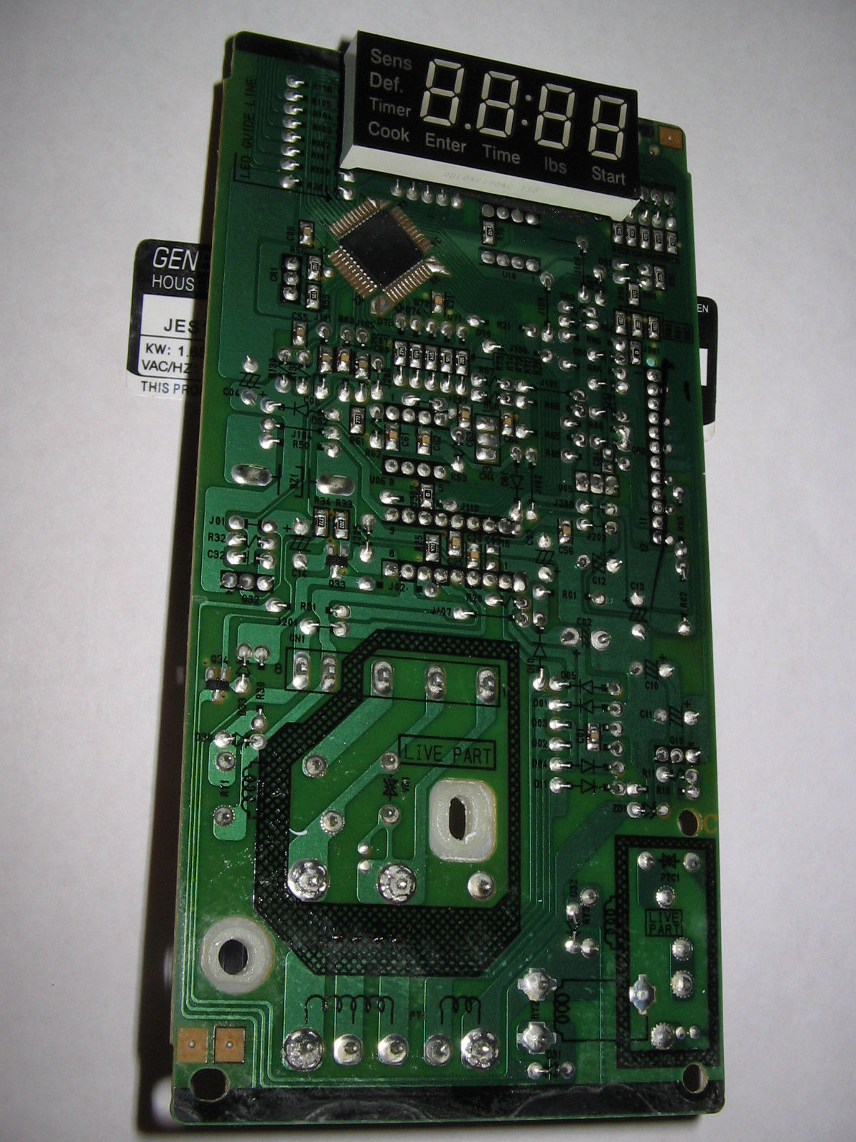 General Electric Microwave Control Board Part WB27X10874R DVM1850DMBB01 