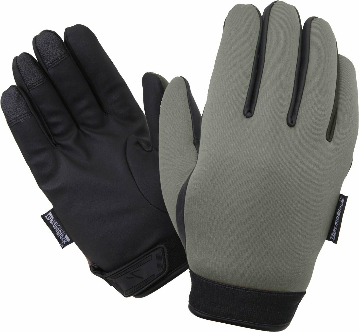 Olive Drab Thermoblock Duty Work Gloves Waterproof Cold Weather