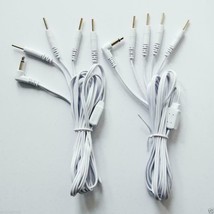 2 PCS ELECTRODE LEAD WIRES Cables for Digital Massager TENS 3.5 mm with ... - $8.66